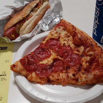 Costco Food Court - a slice of pizza and a hot dog - Ice Cream & Frozen Yogurt Near Me - Phoenix, Arizona Costco Food Court - a slice of pizza and a hot dog - Ice Cream & Frozen Yogurt Near Me - Phoenix, Arizona