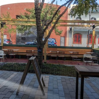 Lucy's snackbar - Cute setup for seating outdoors - Coffee & Tea Near Me - Corpus Christi, Texas