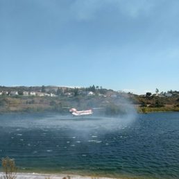 Helicopter filling up when fires happened