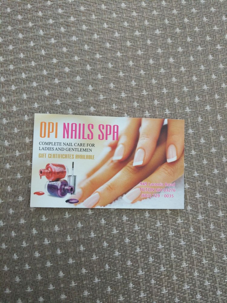 OPI NAILS SPA Updated October 2024 949 Laconia Rd, Tilton, New