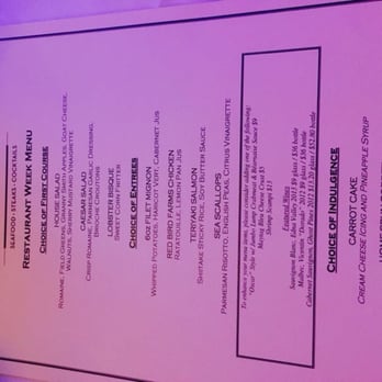 Ocean Prime - Restaurant week menu - Seafood Near Me - Denver, Colorado