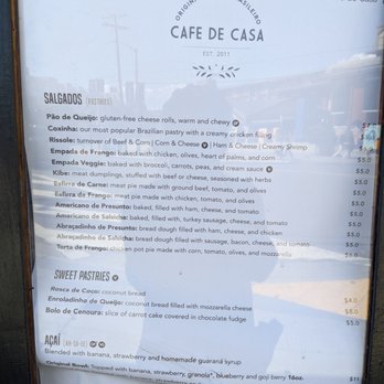 Cafe de Casa - menu (pt 1) - Coffee & Tea Near Me - San Francisco, California Cafe de Casa - menu (pt 1) - Coffee & Tea Near Me - San Francisco, California