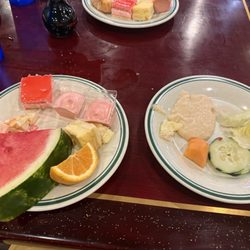 China Flag Buffet - Salad and dessert