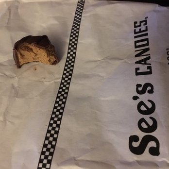 See's Candies - Inside the milk chocolate hazelnut truffle (yum!) - Candy Stores Near Me - Santa Clara, California