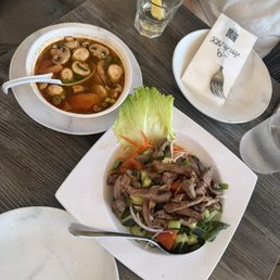 Tom Yum (Cup) & Spicy Thai Beef Salad Tom Yum (Cup) & Spicy Thai Beef Salad