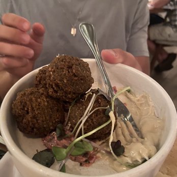 Ema - GREEN FALAFEL (best falafel i've ever had. unreal crust) - Mediterranean Near Me - Chicago, Illinois