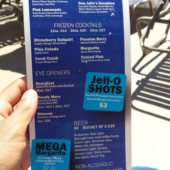 MGM Grand Pool Complex - Poolside menu front - Swimming Pools Near Me - Las Vegas, Nevada