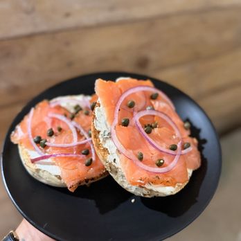 Relajo Cafe - Lox Bagel with jalapeño cream cheese - Coffee & Tea Near Me - Marana, Arizona Relajo Cafe - Lox Bagel with jalapeño cream cheese - Coffee & Tea Near Me - Marana, Arizona