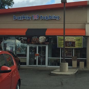 Baskin Robbins - a red car parked in front of a store - Ice Cream & Frozen Yogurt Near Me - East Brunswick, New Jersey