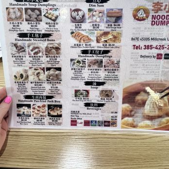 Noodle And Dumpling - Menu side 2 - Noodles Near Me - Millcreek, Utah Noodle And Dumpling - Menu side 2 - Noodles Near Me - Millcreek, Utah