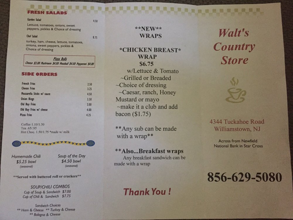 WALT’S GROCERY Updated September 2024 4344 Tuckahoe Rd