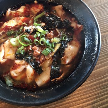 Noodle Man - Hot and Spicy Pork Wonton Soup - Noodles Near Me - Happy Valley, Oregon Noodle Man - Hot and Spicy Pork Wonton Soup - Noodles Near Me - Happy Valley, Oregon