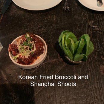 Dirt Candy - I wish I could get that fried broccoli in bulk portions.  Hauntingly crunchy with a fiery sauce! - Vegetarian Near Me - New York, New York