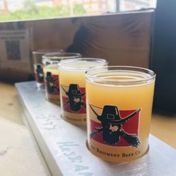 a row of shot glasses