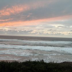 Wi-ne-ma Beach - View from the bluff above the beach at sunset