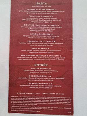 Menu photo 2 Romano's Macaroni Grill Roseville, CA Menu photo 2 Romano's Macaroni Grill Roseville, CA