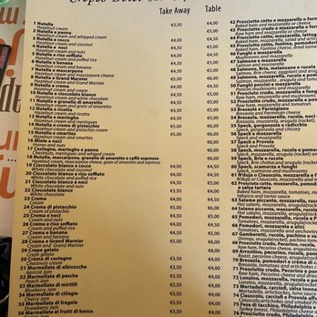 Creperia Michelangelo - Menu - Creperies Near Me - Rome, RM