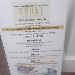 The Crust - Menu board.