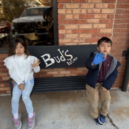 The kids out front at Buds The kids out front at Buds
