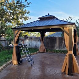 Fully assembled gazebo!
