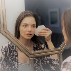 The Enlightened Skincare Clinic - White Jade Gua Sha Stone Facial called the "Face Lift' Facial Stone. Only certain skin types may experience this facial series.