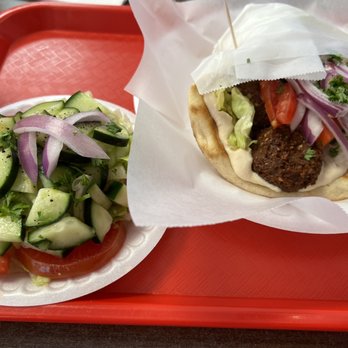Falafel Town - Falafel Wrap Combo with salad - Halal Near Me - Antioch, California