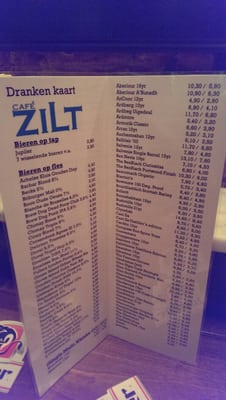 Menu photo 1 Café ZILT Amsterdam, NH