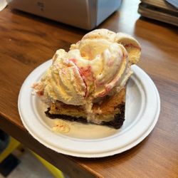 Insomnia Cookies - Brookie with Strawberry Cheesecake Ice Cream
