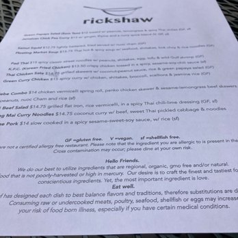 Rickshaw - Friday Lunch menu - Asian Fusion Near Me - Ketchum, Idaho