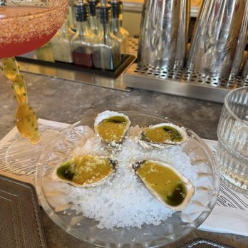 San Sabino - Greenpoint Co. Oysters - Golden Pomodorini Cocktail, Fresh Horseradish - Italian Near Me - New York, New York San Sabino - Greenpoint Co. Oysters - Golden Pomodorini Cocktail, Fresh Horseradish - Italian Near Me - New York, New York