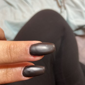 Logan Square Nail Salon - Uneven thickness and weird bubbles/particles - Nail Salons Near Me - Chicago, Illinois Logan Square Nail Salon - Uneven thickness and weird bubbles/particles - Nail Salons Near Me - Chicago, Illinois