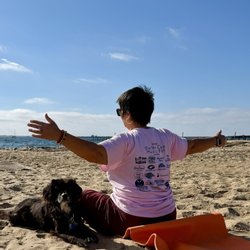 Heart's Path Healing - My dog, Happy, gives Beth's yoga class 5 starts, too!