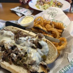 Beef 'O' Brady's - Philly cheesesteak with curly fries