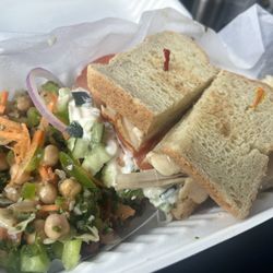 Organic Bliss Deli and Bakery - Turkey melt with chickpea salad