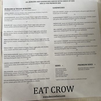 Eat Crow - Menu - Bars Near Me - St. Louis, Missouri