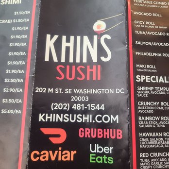 Khin’s Sushi - Menu - Sushi Bars Near Me - Washington, DC, District of Columbia