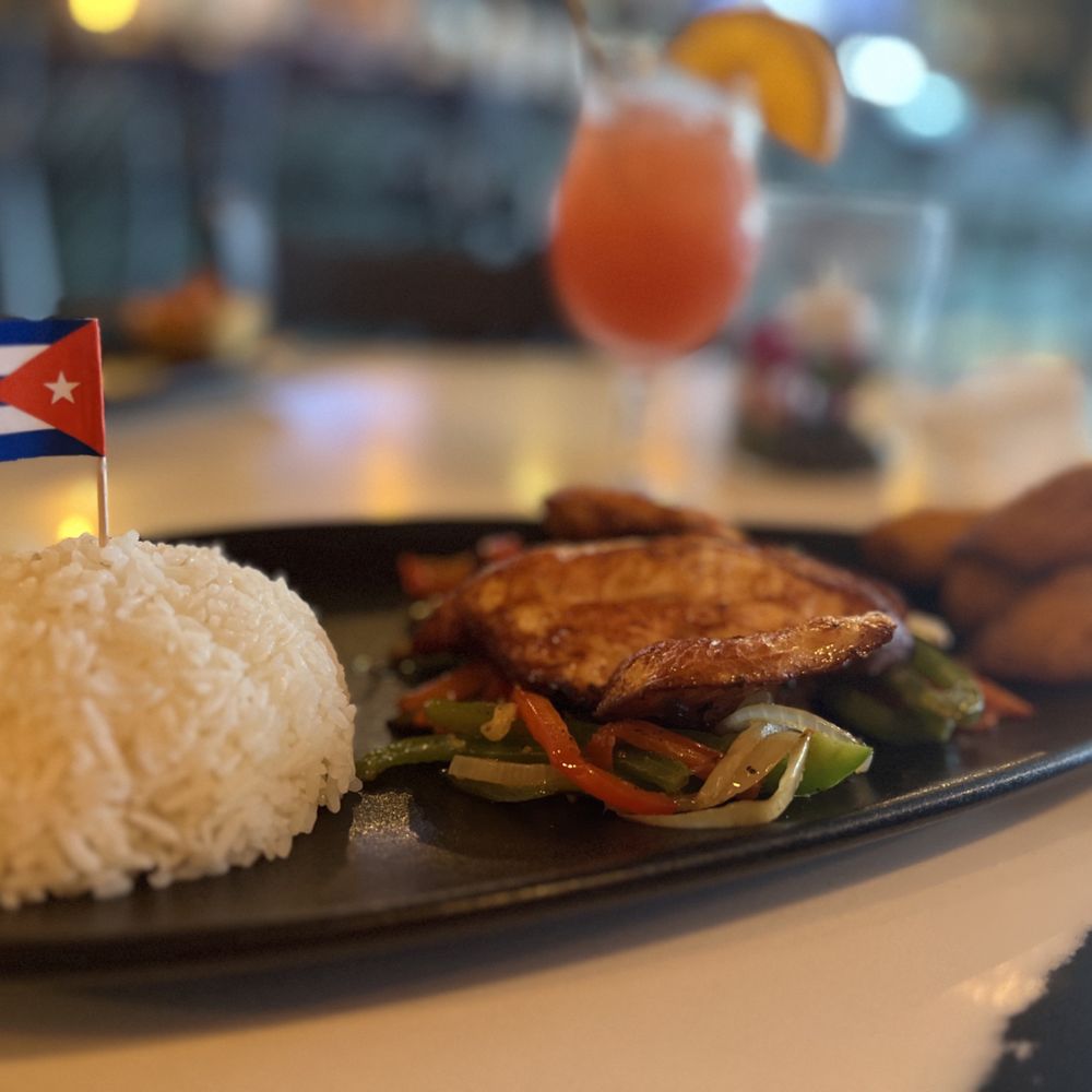 Havana Nights Restaurant and Lounge - Rice, chicken breast and plantains - Cuban Near Me - Worcester, Massachusetts