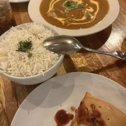Chicken Patiala, rice, and amazing SAMOSA Chicken Patiala, rice, and amazing SAMOSA