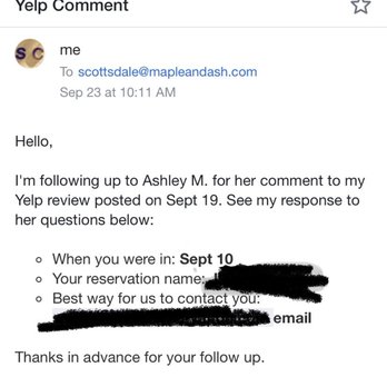 Maple & Ash - No follow up from Ashley M at Maple & Ash - Steakhouses Near Me - Scottsdale, Arizona Maple & Ash - No follow up from Ashley M at Maple & Ash - Steakhouses Near Me - Scottsdale, Arizona