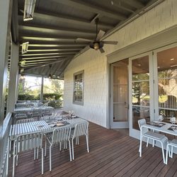 Napa Wine Tour Guides - Frogs Leap terrace - tastings outside on covered porch - breath taking
