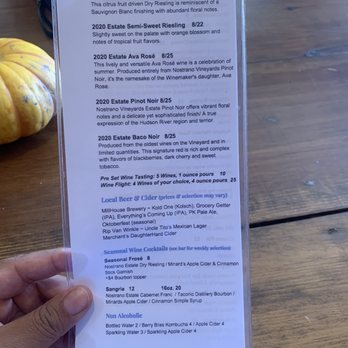 Nostrano Vineyards - Menu - Wineries Near Me - Milton, New York Nostrano Vineyards - Menu - Wineries Near Me - Milton, New York