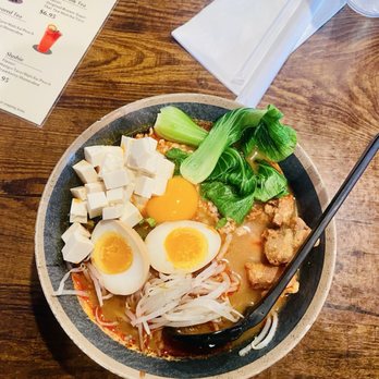 Osaka Ramen And Sushi - spicy umami miso ramen with tofu, karaage, and a soft-boiled egg, - Sushi Bars Near Me - Virginia Beach, Virginia Osaka Ramen And Sushi - spicy umami miso ramen with tofu, karaage, and a soft-boiled egg, - Sushi Bars Near Me - Virginia Beach, Virginia
