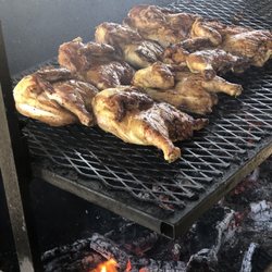 Santa Marias Ramons Grille - Chicken quarters on the BBQ