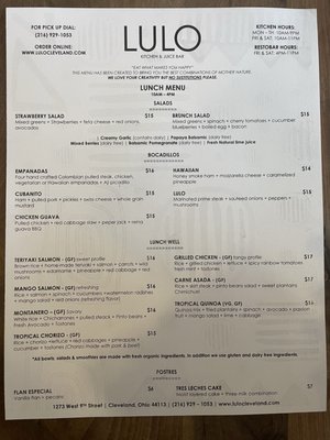 Menu photo 4 Lulo Kitchen Cleveland, OH