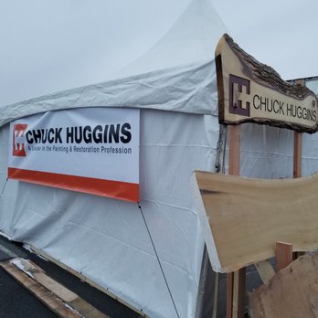 Chuck Huggins - a tent with a sign for chuck huggins - Painters Near Me - Morgantown, West Virginia