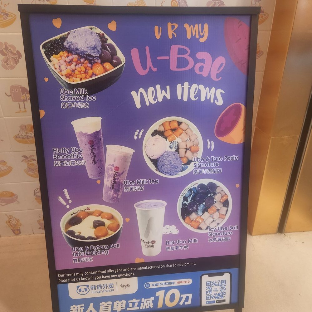 Meet Fresh - Ube poster promotion - Bubble Tea Near Me - Flushing, New York Meet Fresh - Ube poster promotion - Bubble Tea Near Me - Flushing, New York