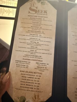 Menu photo 2 Hyde & Seek Dallas, TX