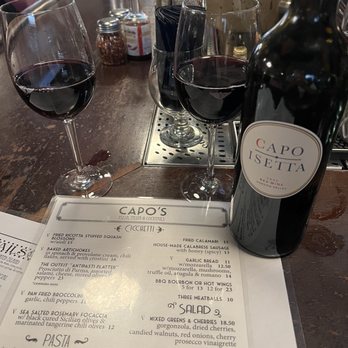 Capo's by Tony Gemignani - Menu great bottle of wine - Italian Near Me - San Francisco, California Capo's by Tony Gemignani - Menu great bottle of wine - Italian Near Me - San Francisco, California