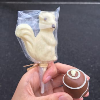 Downtown Chocolates - White Squirrel Pop and Blueberry Cheesecake chocolate - very cute! - Chocolatiers & Shops Near Me - Brevard, North Carolina Downtown Chocolates - White Squirrel Pop and Blueberry Cheesecake chocolate - very cute! - Chocolatiers & Shops Near Me - Brevard, North Carolina