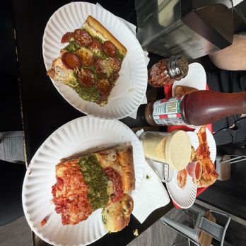 Krispy Pizza - Trio and Pesto Hot Honey Pepperoni - Pizza Near Me - Jersey City, New Jersey